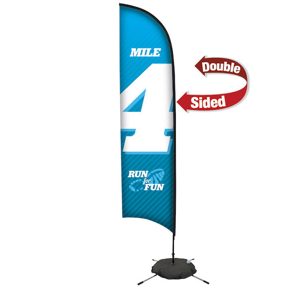 13ft Premium Razor Sail Sign Kit Double-Sided with Scissor Base